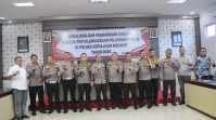 Tim Sosialiasi dan Pemantauan Evaluasi Kinerja Pelayanan Publik Polda Riau Datangi Mapolres Kepulauan Meranti