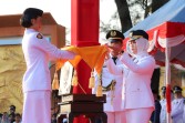 Wabup Bintan Pimpin Upacara Penurunan Bendera HUT RI ke-81 di Relief Antam Kijang