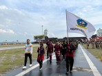 Atlet Bintan Tampil Percaya Diri di Defile Pembukaan POPDA X Kepri 2026